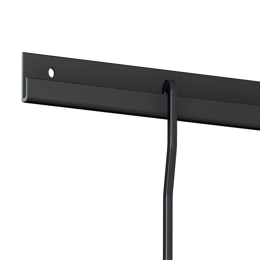 S-knik stang 4x4 zwart aan zwarte classic rail +