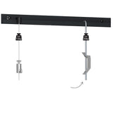 Schuifveer RVS en cilinder haak wit aan classic rail zwart