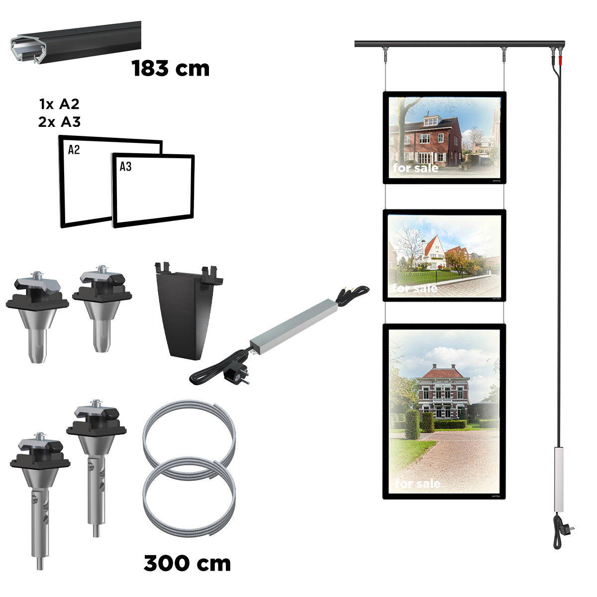Artiteq display it led flex set 3x 2xA4 en 3x A4