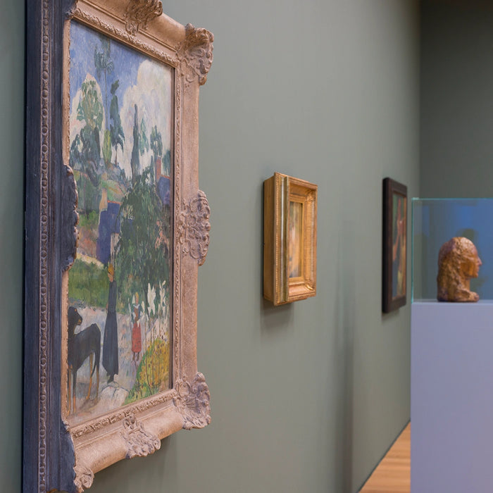 T&S Frame Hanger Junior M lijsten opgehangen aan muur in museum
