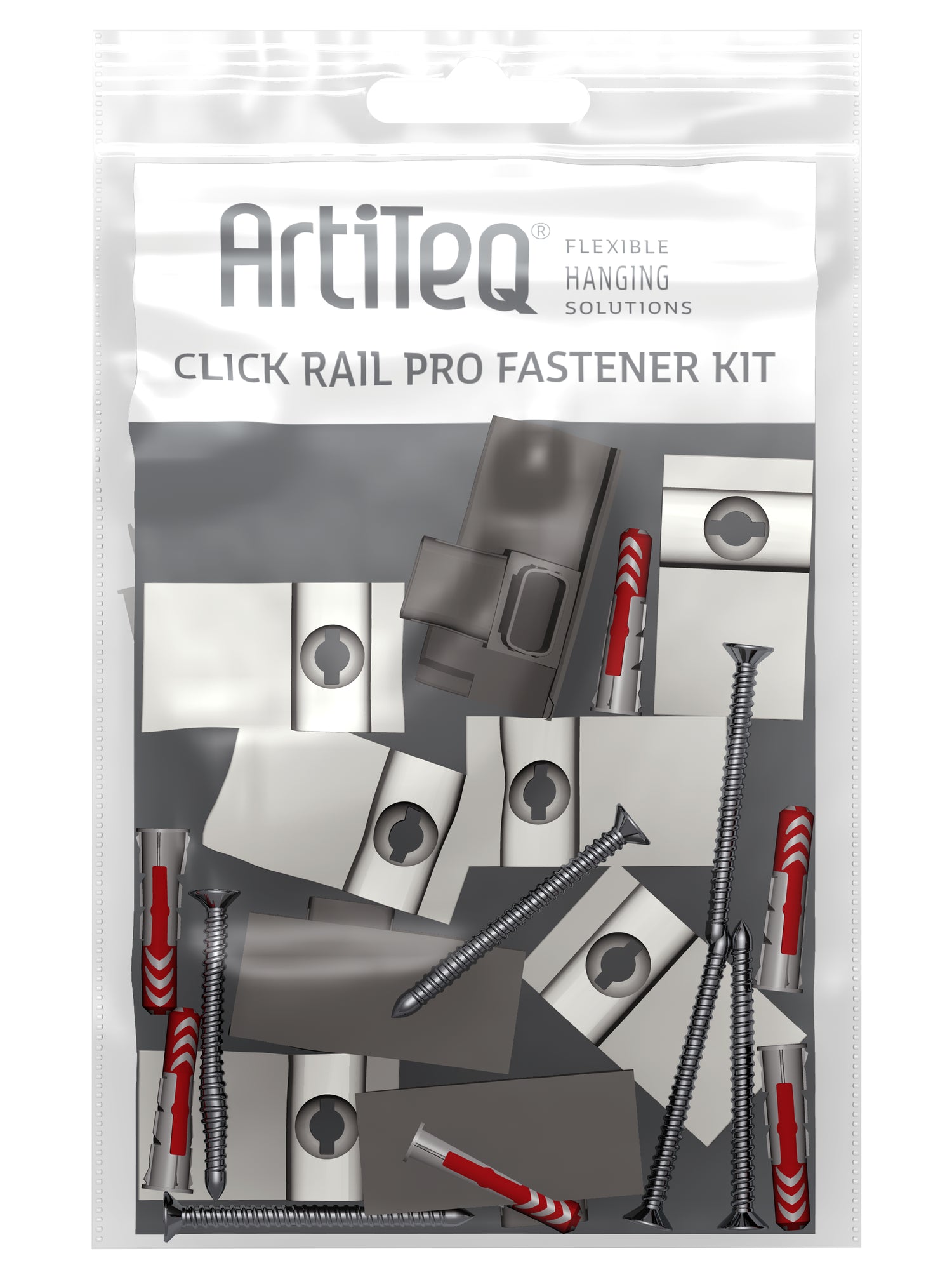 Montageset Click Rail Pro grijs