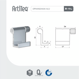 Lijntekening Artiteq Ophanghaak Alu 10 kg