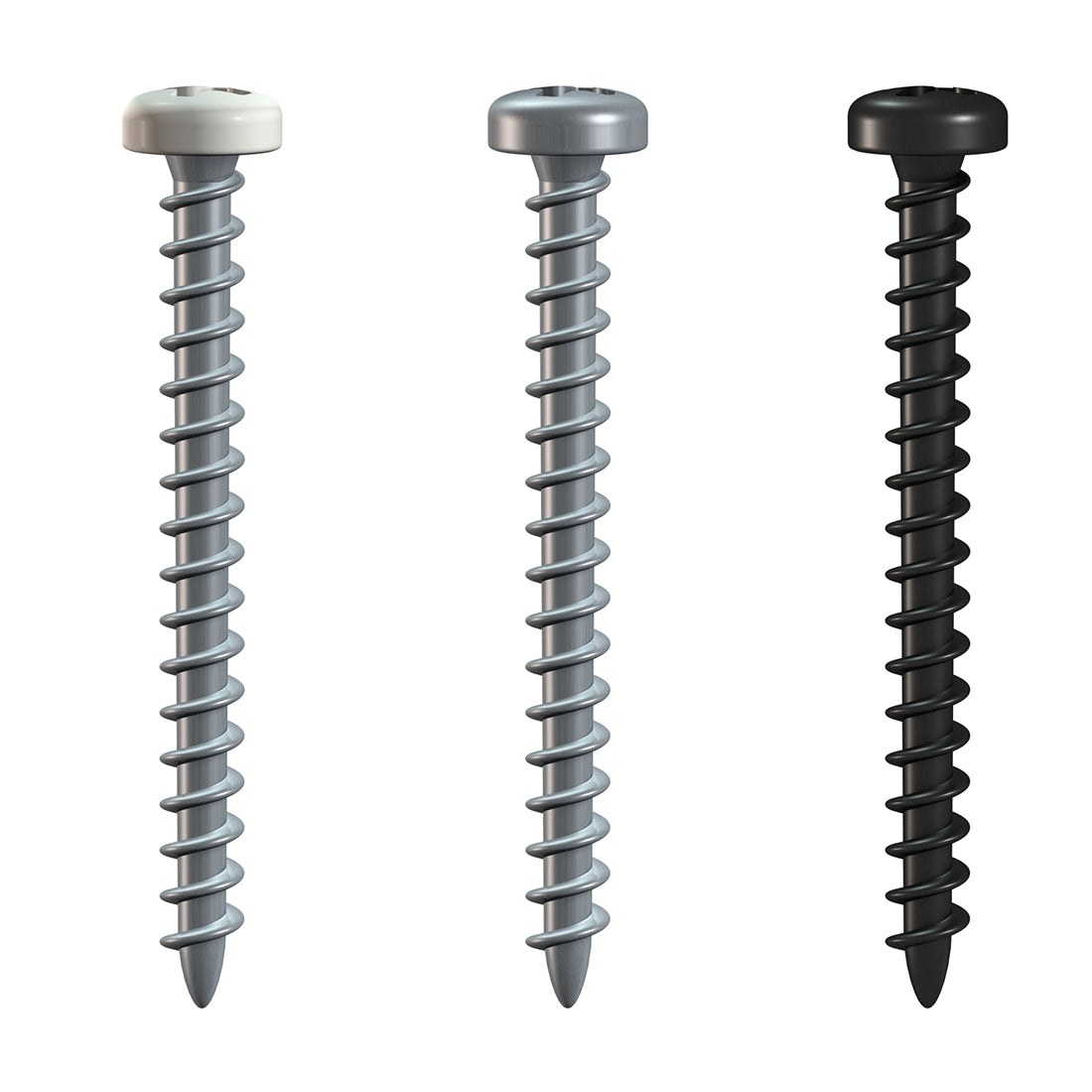 Schroef wit alu en zwart