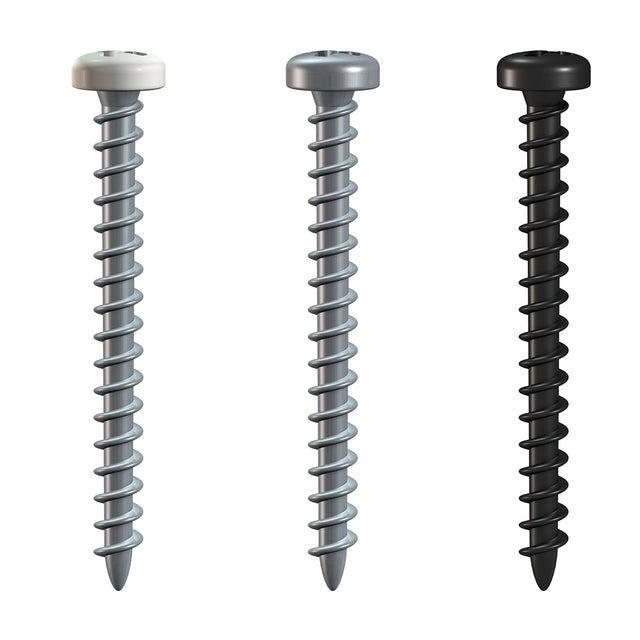 Schroef wit alu en zwart