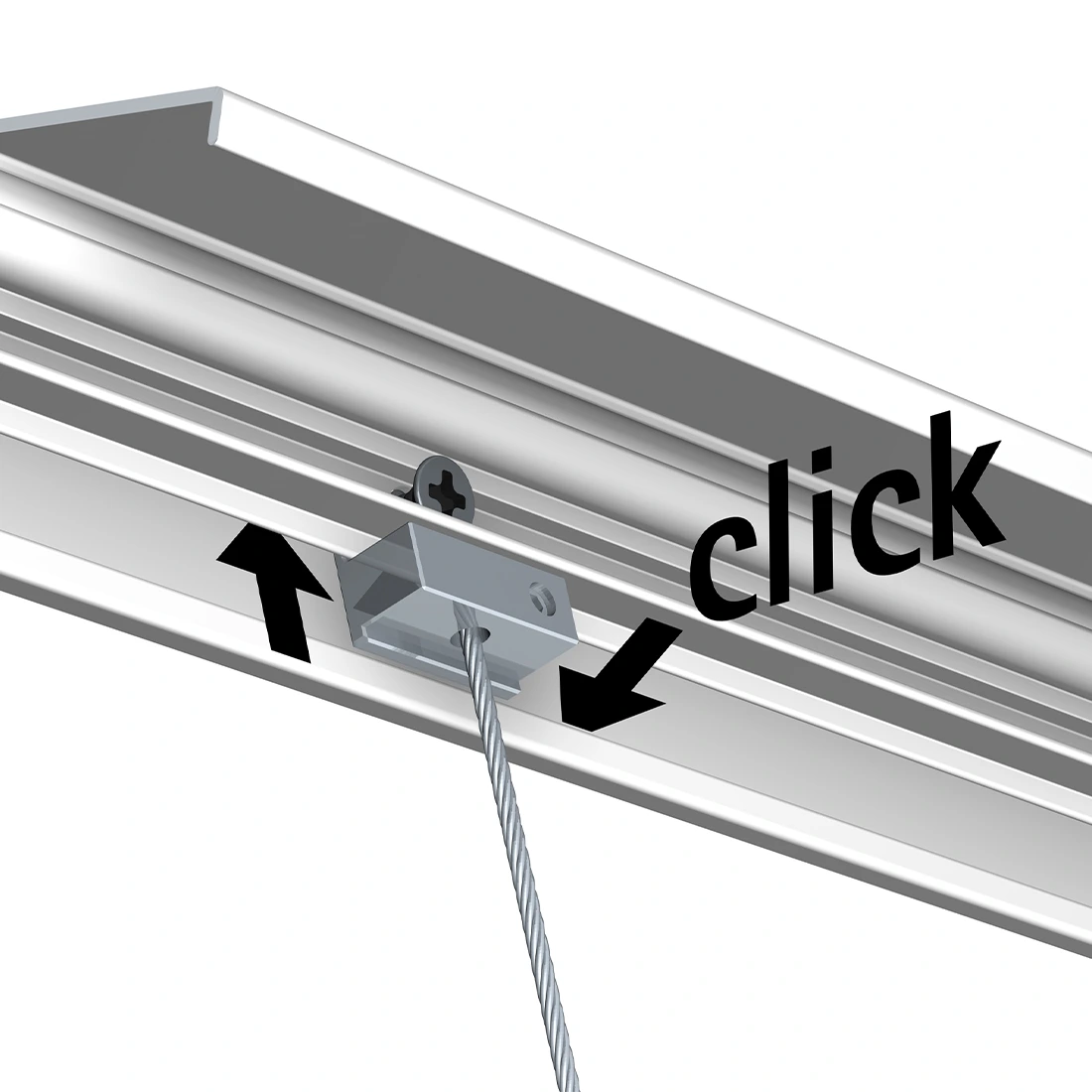 NL Slider inklikken in Double Wall Track