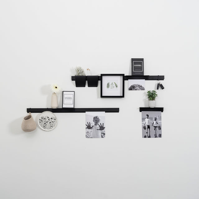 Artiteq Info Rail Variation Set zwart opstelling gevuld met accessoires