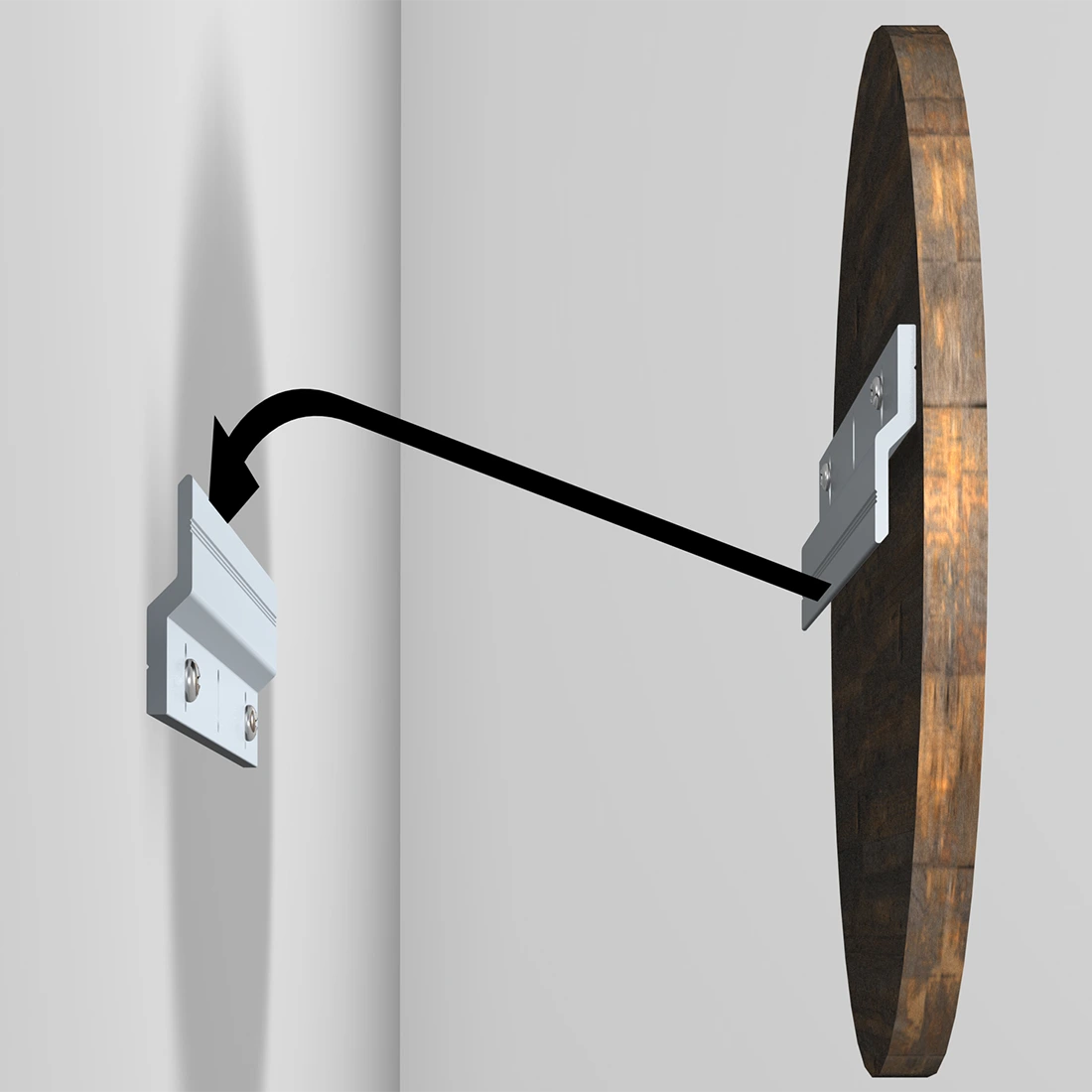 Z100 powerbar montage houten spiegel