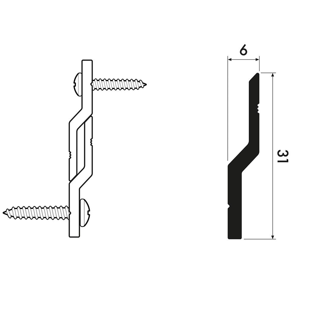 Z100 powerbar afmeting lijntekening