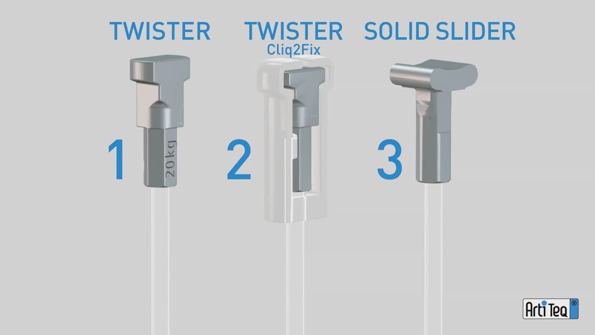 Solid Slider 2 mm ophangdraden