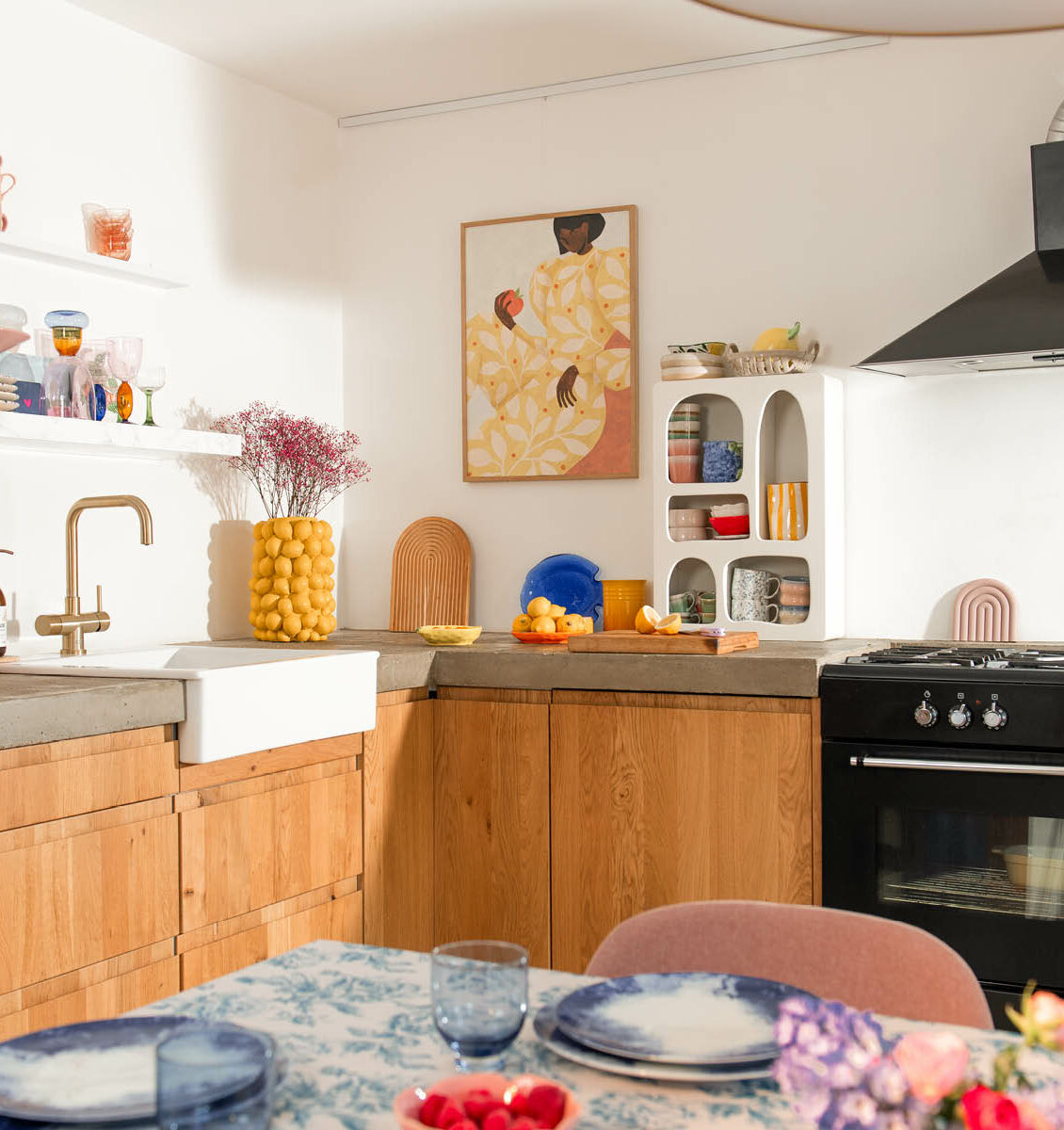 NL keuken met leuke zomerse aankleding