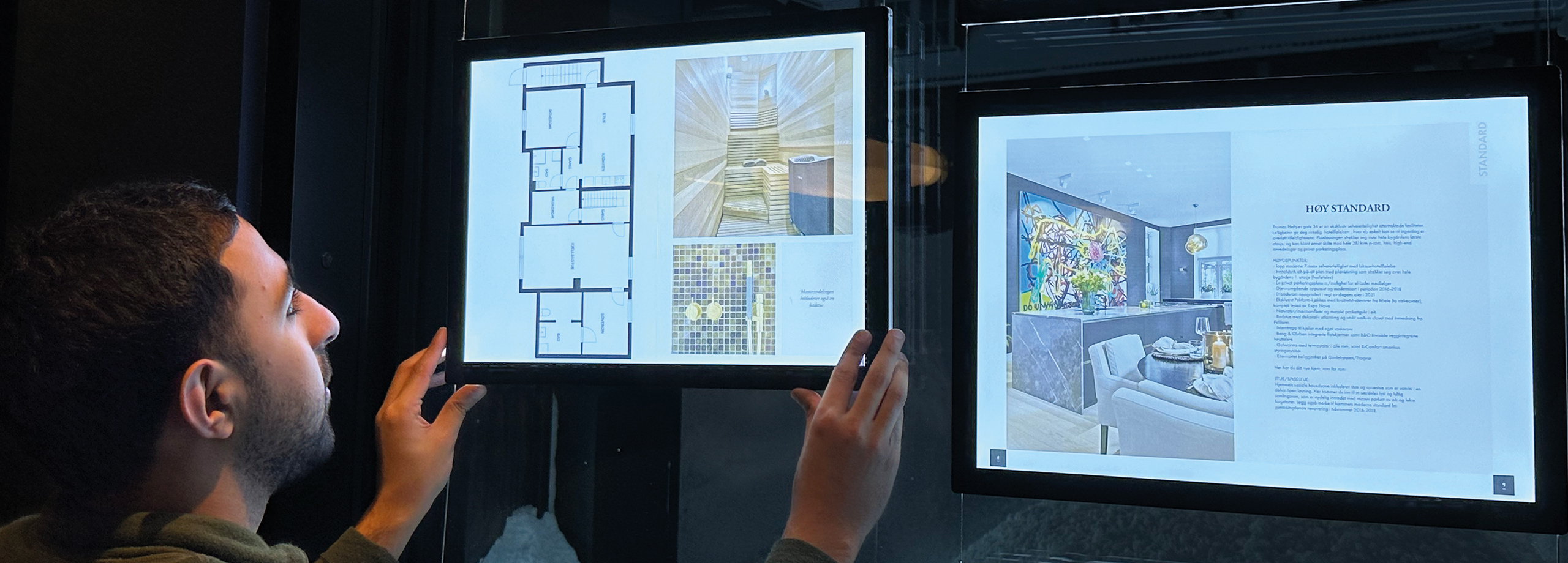NL afbeelding plattegrond in display it led voor makelaars